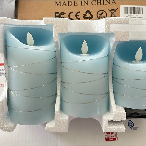 Sky Blue Starlight String 3 LED 11 Key Remote Control 24 Hour Flameless … - Picture 2 of 7